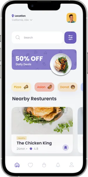 iPhone mockup showing support screen